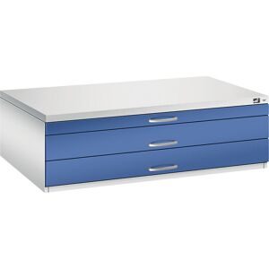 C + P, Planschrank aus Stahl, für Formate bis DIN A0, 3 Schubladen