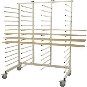 Tragarmwagen Cira, einseitig, 14 Fächer, Fachtiefe 650 mm, Mittelstreben seitlich verstellbar Kongamek