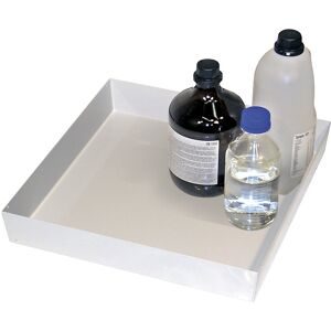 asecos®, Wannenboden Standard für asecos Sicherheitsschränke V-MOVE-90, Stahlblech, lichtgrau, B 319 x T 719 x H 28 mm, 6 l, bis 50 kg