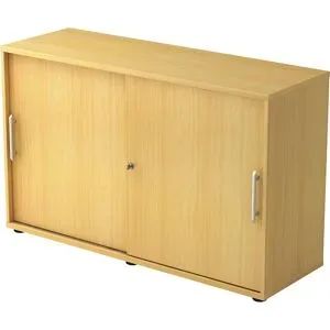 undefined, Schiebetürenschrank, 2 OH, B 1200 x T 400 x H 748 mm, Buche-Dekor