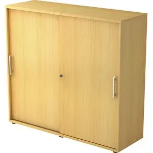 undefined, Schiebetürenschrank, 3 OH, B 1200 x T 400 x H 1100 mm, Buche-Dekor