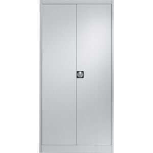 Mauser, Flügeltürenschrank HxB außen 1950 x 950 mm, mit 4 Fachböden, Tiefe 420 mm, lichtgrau RAL 7035 mauser