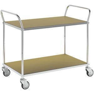 ESD-Etagenwagen, 4 Lenkrollen, 2 Ladeflächen, LxBxH 1070 x 585 x 940 mm Kongamek