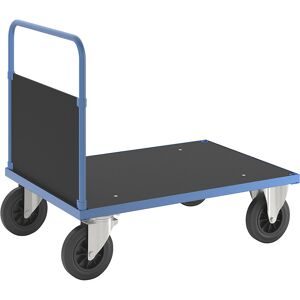 Plattformwagen KM33, 1 Stirnwand, LxB 1000 x 700 mm, 2 Lenk- und 2 Bockrollen Kongamek