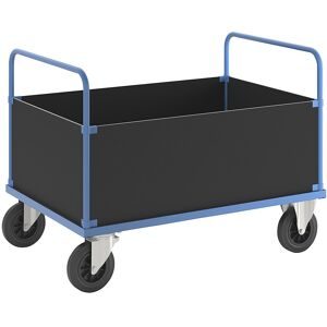 KONGAMEK, Plattformwagen KM33, Kofferaufbau hoch, LxB 1200 x 800 mm, 2 Lenk- und 2 Bockrollen, ab 2 Stk Kongamek