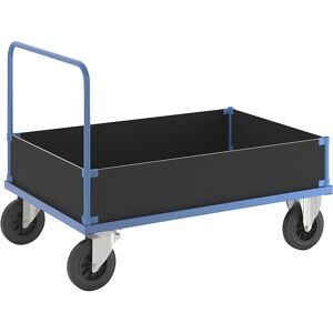 KONGAMEK, Plattformwagen KM33, Kofferaufbau niedrig, LxB 1200 x 800 mm, 2 Lenk- und 2 Bockrollen, ab 2 Stk Kongamek