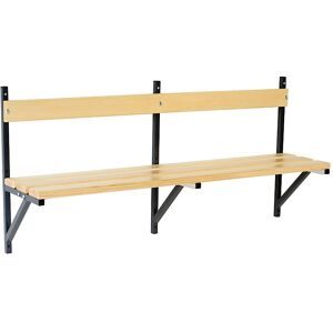 Sypro, Wandbank, Holz, L 1500 mm, anthrazit (RAL 7016)