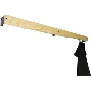 Sypro, Hakenleiste für Umkleidebank-System, 1500 mm lang, Holz, anthrazit