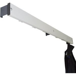 Sypro, Hakenleiste für Umkleidebank-System, 2000 mm lang, Alu, lichtgrau
