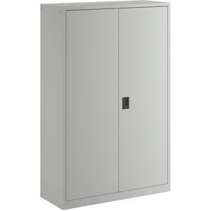 LISTA Flügeltürschrank, (BxTxH) 1250x500x1950mm, 4 Verstellböden, lichtgrau, KEY Lock
