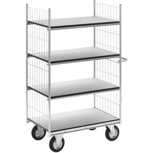 HelgeNyberg, ESD-Etagenwagen SERIE 300, 4 Etagen, LxBxH 1190 x 650 x 1730 mm, ab 5 Stk HelgeNyberg