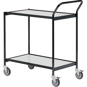 HelgeNyberg, Tischwagen, 2 Etagen, LxB 1000 x 420 mm, schwarz/grau HelgeNyberg