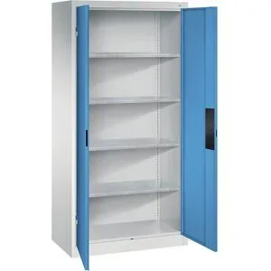Werkstatt-Schwerlastschrank, Breite 930 mm, Tiefe 500 mm, Tür lichtblau C+P