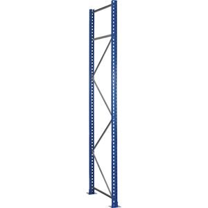 SCHULTE Lagertechnik, Schulte Lagertechnik Palettenregal-Ständerrahmen S625-A18, unmontiert, T 800 x H 5000 mm, Stützenbreite 100 mm, blau/verzinkt