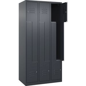 C+P, C+P Z-Spind Classic PLUS, 6 Abteile, HxBxT 1.850 x 900 x 500 mm, anthrazitgrau, anthrazitgrau, Zylinderschloss