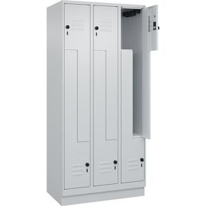 C+P, C+P Z-Spind Classic PLUS, Sockel, 6 Abteile, HxBxT 1.950 x 900 x 500 mm, lichtgrau, lichtgrau, für Vorhängeschloss