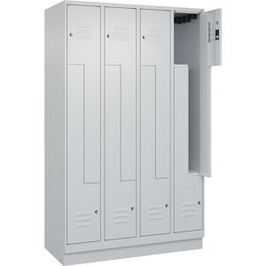 C+P, C+P Z-Spind Classic PLUS, Sockel, 8 Abteile, HxBxT 1.950 x 1.200 x 500 mm, lichtgrau, lichtgrau, Zylinderschloss