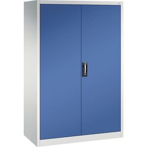 Werkstatt-Flügeltürschrank, HxBxT 1950 x 1200 x 600 mm, lichtgrau / enzianblau C+P