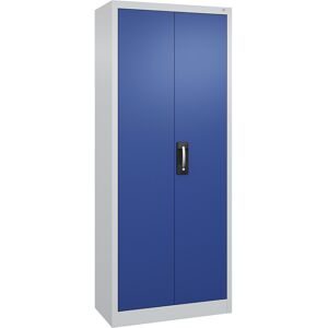 Werkstatt-Flügeltürschrank, HxBxT 1950 x 800 x 400 mm, lichtgrau / enzianblau C+P