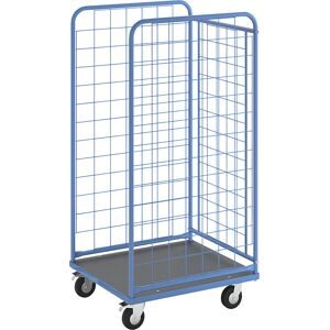 eurokraft pro, Etagenwagen KOMPAKT, Gitterverkleidung 3-seitig, Ladefläche 750 x 650 mm, ohne Etagenboden, ab 5 Stk eurokraft pro