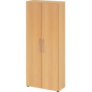 LIVIQUE, Schrank Office Braun Holz 80 cm 34.6 cm 188 cm - Farbe: Buche Dekor - Material: Holzwerkstoff - Schrank