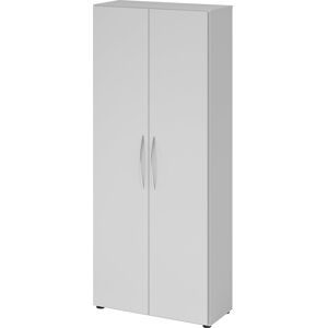 LIVIQUE, Schrank Office Grau Holz 80 cm 34.6 cm 188 cm - Material: Holzwerkstoff - Schrank