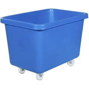 undefined, Rechteckbehälter, Kunststoff, fahrbar, 227 l, blau