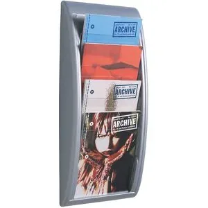 Paperflow, Paperflow Quick Blick 4061-35 Prospekthalter Aluminium DIN A4 Anzahl der Fächer 4 1 St. (B x H x T) 290 x 650 x 95 mm