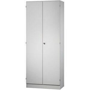 Hammerbacher, Hammerbacher Flügeltürenschrank Matrix 4 Einlegeböden Lichtgrau 800 x 420 x 2.004 mm