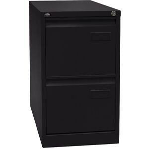 Bisley, BISLEY Hängeregisterschrank LIGHT mit Griffleiste, 1-bahnig, 2 Schubladen, schwarz