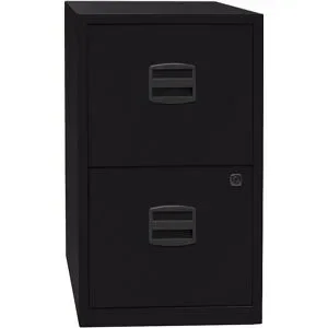 Bisley, BISLEY Hängeregistraturschrank, 2 Schubladen, schwarz