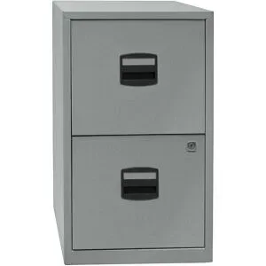 Bisley, BISLEY Hängeregistraturschrank, 2 Schubladen, silber