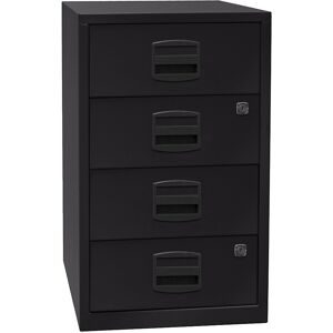 BISLEY Schubladenschrank mit 4 Materialschüben, schwarz