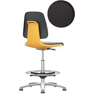 bimos, Arbeitsdrehstuhl Labsit hoch, Kunstleder, Gleiter, B 450 x T 420 x H 520 - 770 mm, orange