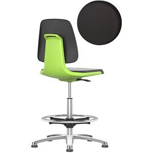 bimos, Arbeitsdrehstuhl Labsit hoch, Kunstleder, Gleiter, B 450 x T 420 x H 520 - 770 mm, grün
