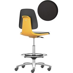 bimos, Arbeitsdrehstuhl Labsit hoch, SKINTEC-Polster, Sitz-Stopp-Rollen, B 450 x T 420 x H 560 - 810 mm, orange