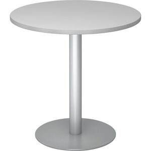 Hammerbacher, Hammerbacher Säulentisch STF08 Grau, Silber 800 x 745 mm