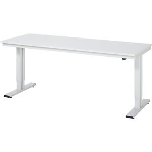 RAU, RAU elektrisch höhenverstellbarer Werktisch Serie adlatus 300, HxBxT 720-1.120 x 2.000 x 800 mm, melaminharzbeschichtete Arbeitsplatte