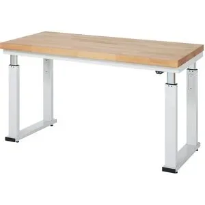 RAU, Arbeitstisch Serie adlatus 600, 1500 x 700 x 740-1140 mm, Buche-Massiv-Platte
