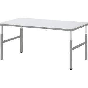 RAU, RAU Arbeitstisch Serie E, HxBxT 650-1.000 x 1.500 x 700 mm, Arbeitsplatte EGB-Melamin-Belag