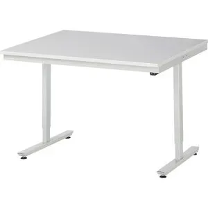 RAU, RAU elektrisch höhenverstellbarer Werktisch Serie adlatus 150, HxBxT 720-1.120 x 1.250 x 1.000 mm, Arbeitsplatte Melamin-Belag