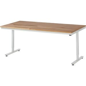 RAU, RAU elektrisch höhenverstellbarer Werktisch Serie adlatus 150, HxBxT 720-1.120 x 2.000 x 1.000 mm, Arbeitsplatte Buche-Massiv