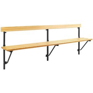 Sypro, Klappbank, Holz, L 2000 mm, anthrazit (RAL 7016)