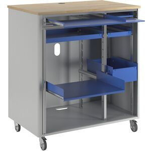 RAU, Computer-Station adlatus Typ 6001, B 1030 x T 660 x H 1100 mm, fahrbar