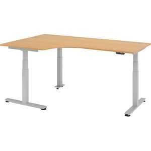 Hammerbacher, Hammerbacher Sitz-Stehschreibtisch XDSM Buche 2.000 x 1.200 x 635 mm