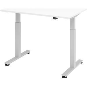LIVIQUE, Schreibtisch Office Weiss Holz 120 cm Höhenverstellbar (manuell) - Material: Holzwerkstoff - Schreibtisch