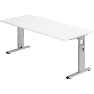 LIVIQUE, Schreibtisch Office Weiss Holz 180 cm - Material: Holzwerkstoff - Schreibtisch