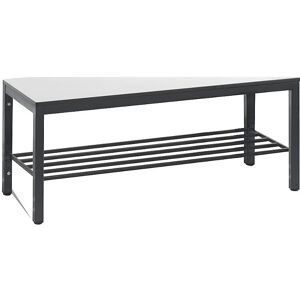 C+P, C+P Umkleidesitzbank Basic Plus, Länge 1.000 mm, inkl. Schuhrost, schwarzgrau/weiss