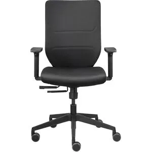 DAUPHIN, Dauphin Bürostuhl to-sync work comfort, mit Armlehnen, Synchronmechanik, Komfortpolstersitz, schwarz/schwarz