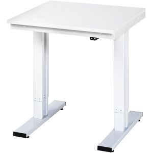 RAU, RAU elektrisch höhenverstellbarer Werktisch Serie adlatus 300, HxBxT 720-1.120 x 750 x 800 mm, melaminharzbeschichtete Arbeitsplatte